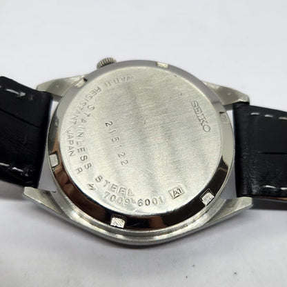 Vintage 1982 Original Seiko 5 Automatic 7009-876A Black Face 17 Jewels Day-Date Japanese Men's Wrist Watch OG353