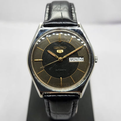 Vintage 1982 Original Seiko 5 Automatic 6309-564A Brown Face 17 Jewels Day-Date Japanese Men's Wrist Watch OG354