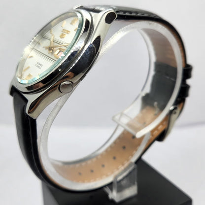 Vintage 1997 Original Seiko 5 Automatic 7S26-3170 Silver Face 21 Jewels Day-Date Japanese Men's Wrist Watch OG357