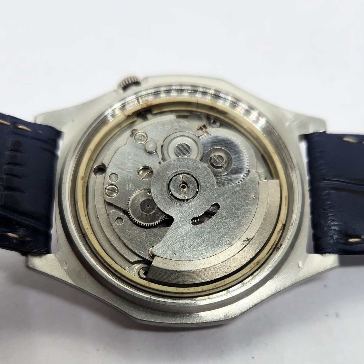 Vintage 1981 Original Seiko 5 Automatic 7009-8670 Blue Face 17 Jewels Day-Date Japanese Men's Wrist Watch OG358