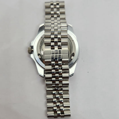 Vintage MOD Seiko Sports Automatic Cal. 6309 17 Jewels Blue Face Jubilee Bracelet Rotating Bezel Men's Wrist Watch P9