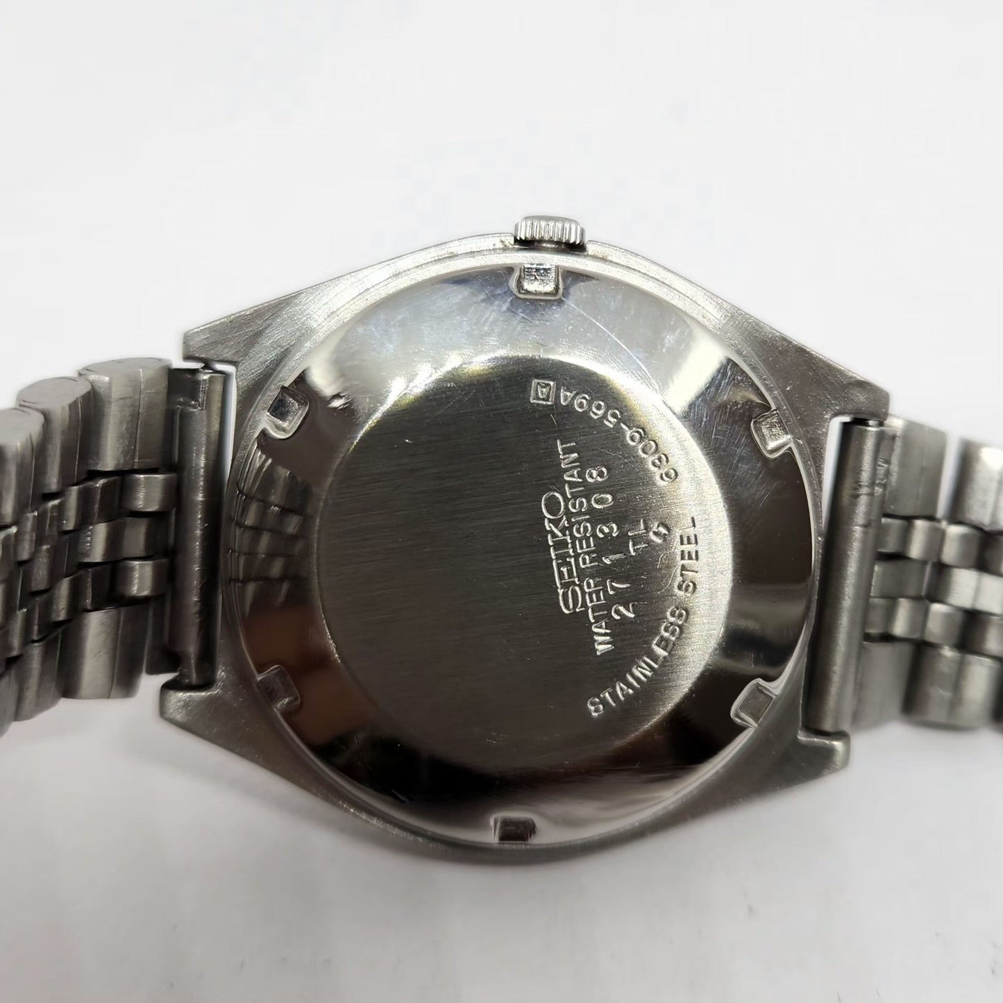 Vintage 1982 Original Seiko 5 Automatic 6309-569A Green Face 17 Jewels Day-Date Japanese Men's Wrist Watch OG336