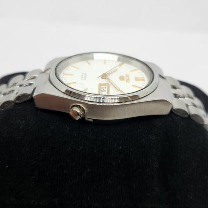 Vintage 2003 Original Seiko 5 Automatic 7S26-0520 White Face 21 Jewels Day-Date Japanese Men's Wrist Watch OG337