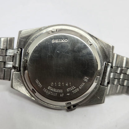 Vintage 1980 Original Seiko 5 Automatic 7009-876A Grey Face 17 Jewels Day-Date Japanese Men's Wrist Watch OG342
