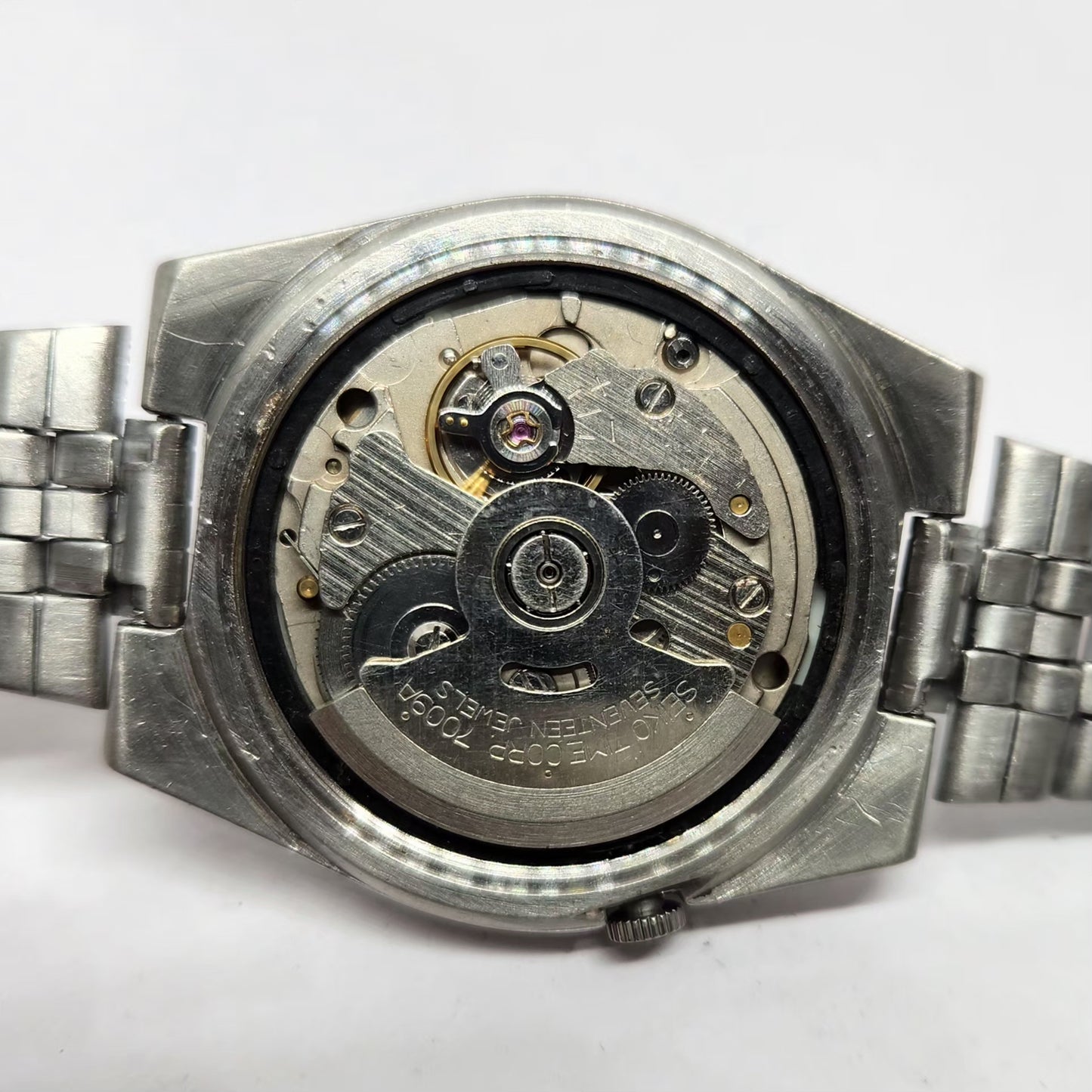 Vintage 1980 Original Seiko 5 Automatic 7009-876A Grey Face 17 Jewels Day-Date Japanese Men's Wrist Watch OG342