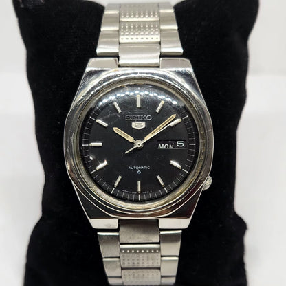 Vintage 1978 Original Seiko 5 Automatic 6309-8170 Black Face 17 Jewels Day-Date Japanese Men's Wrist Watch OG343