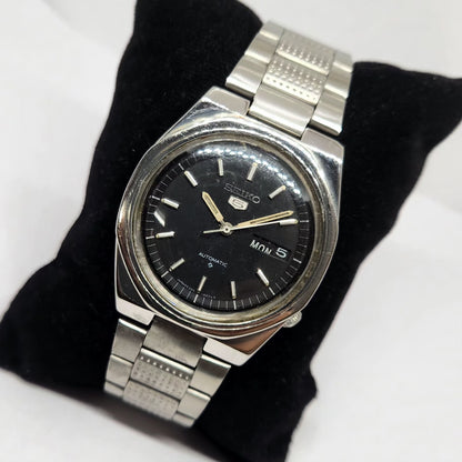 Vintage 1978 Original Seiko 5 Automatic 6309-8170 Black Face 17 Jewels Day-Date Japanese Men's Wrist Watch OG343