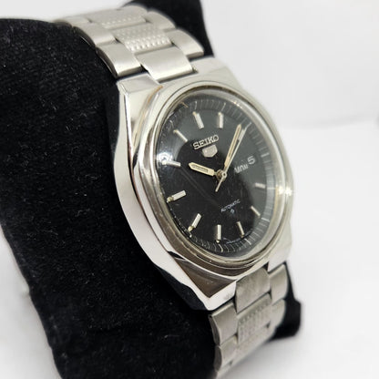 Vintage 1978 Original Seiko 5 Automatic 6309-8170 Black Face 17 Jewels Day-Date Japanese Men's Wrist Watch OG343