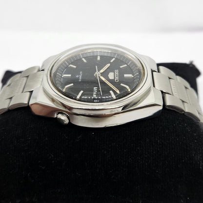 Vintage 1978 Original Seiko 5 Automatic 6309-8170 Black Face 17 Jewels Day-Date Japanese Men's Wrist Watch OG343
