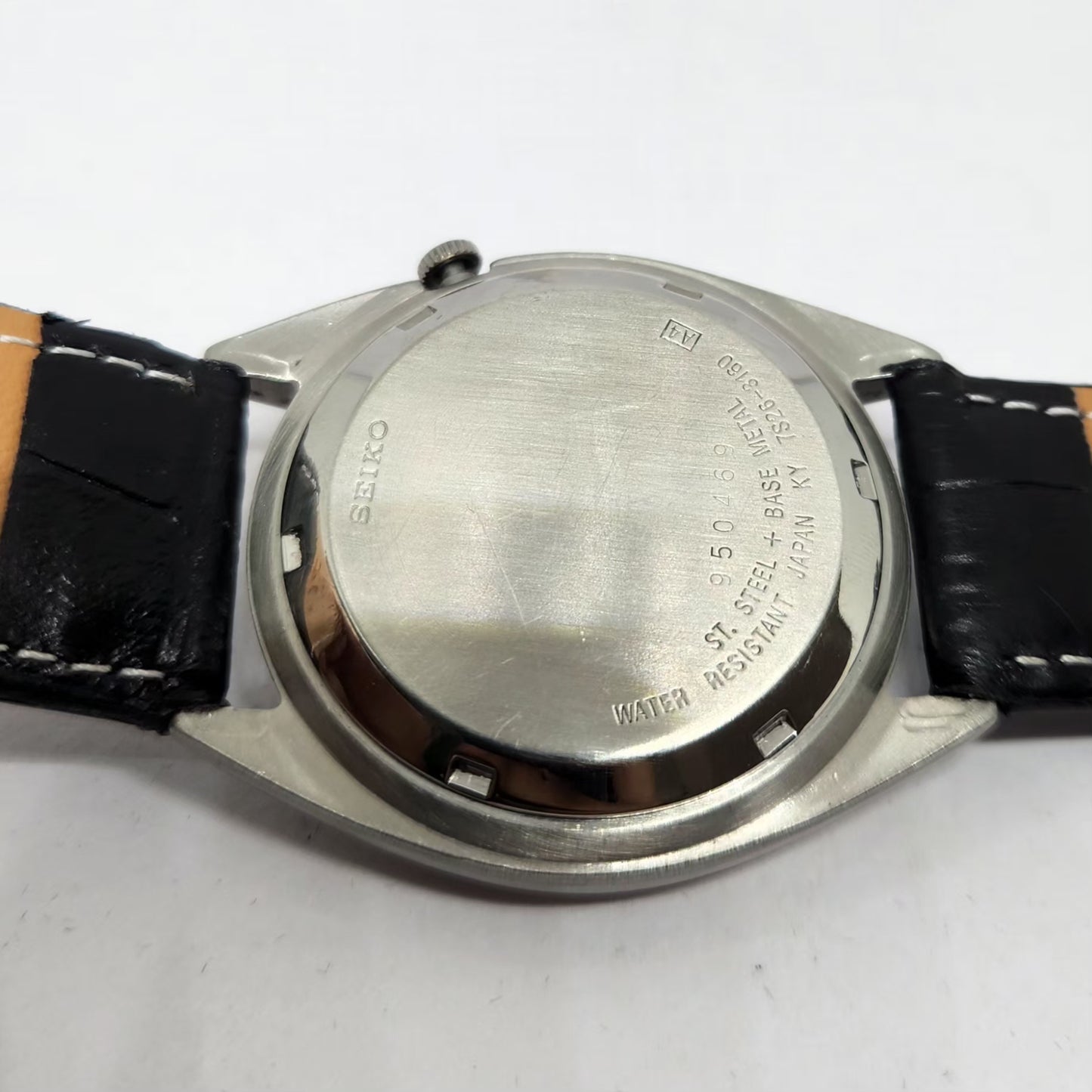 Vintage 1999 Original Seiko 5 Automatic 7S26-3160 Black Face 21 Jewels Day-Date Japanese Men's Wrist Watch OG359