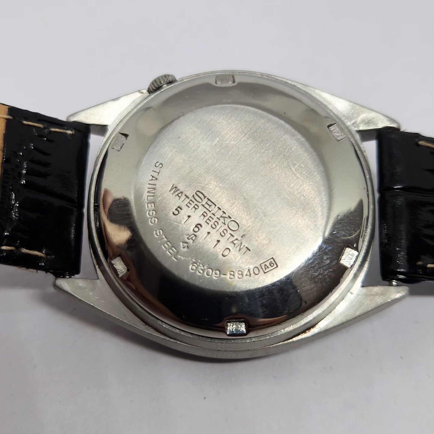 Vintage 1985 Original Seiko 5 Automatic 6309-8840 Black Face 17 Jewels Day-Date Japanese Men's Wrist Watch OG361