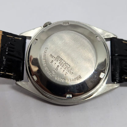 Vintage 1985 Original Seiko 5 Automatic 6309-8840 Black Face 17 Jewels Day-Date Japanese Men's Wrist Watch OG361