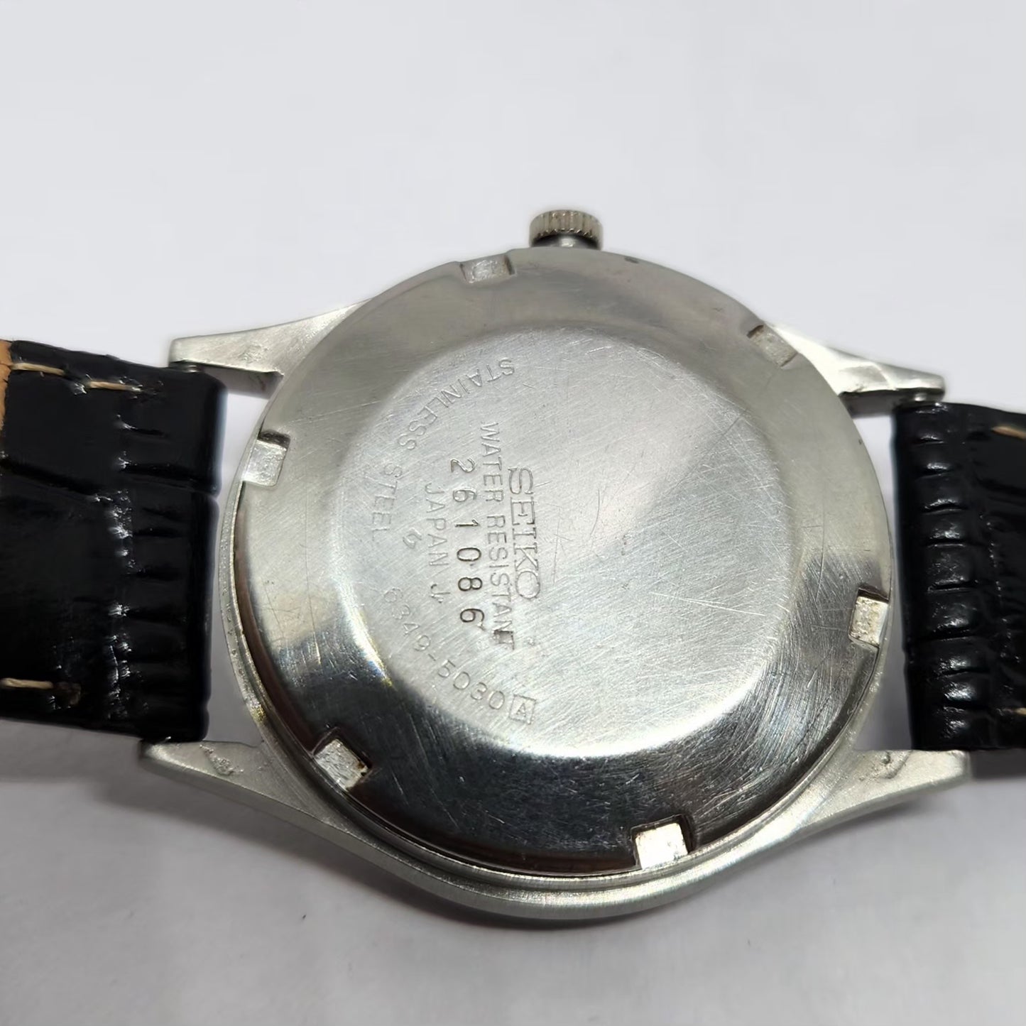 Vintage 1982 Original Seiko 5 Automatic 6349-5030 Silver Face 23 Jewels Day-Date Japanese Men's Wrist Watch OG362