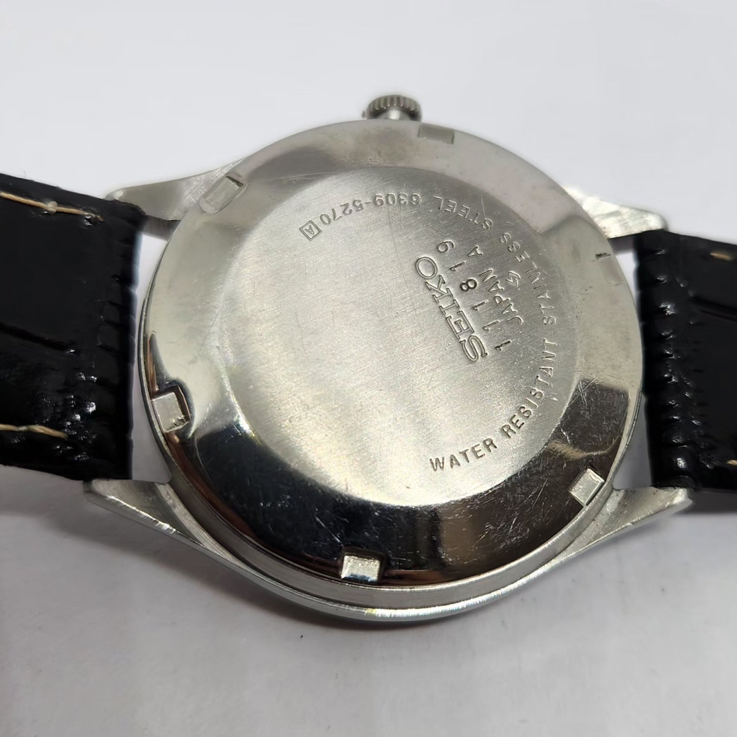 Vintage 1999 Original Seiko 5 Automatic 6309-5270 Black Face 17 Jewels Day-Date Japanese Men's Wrist Watch OG363