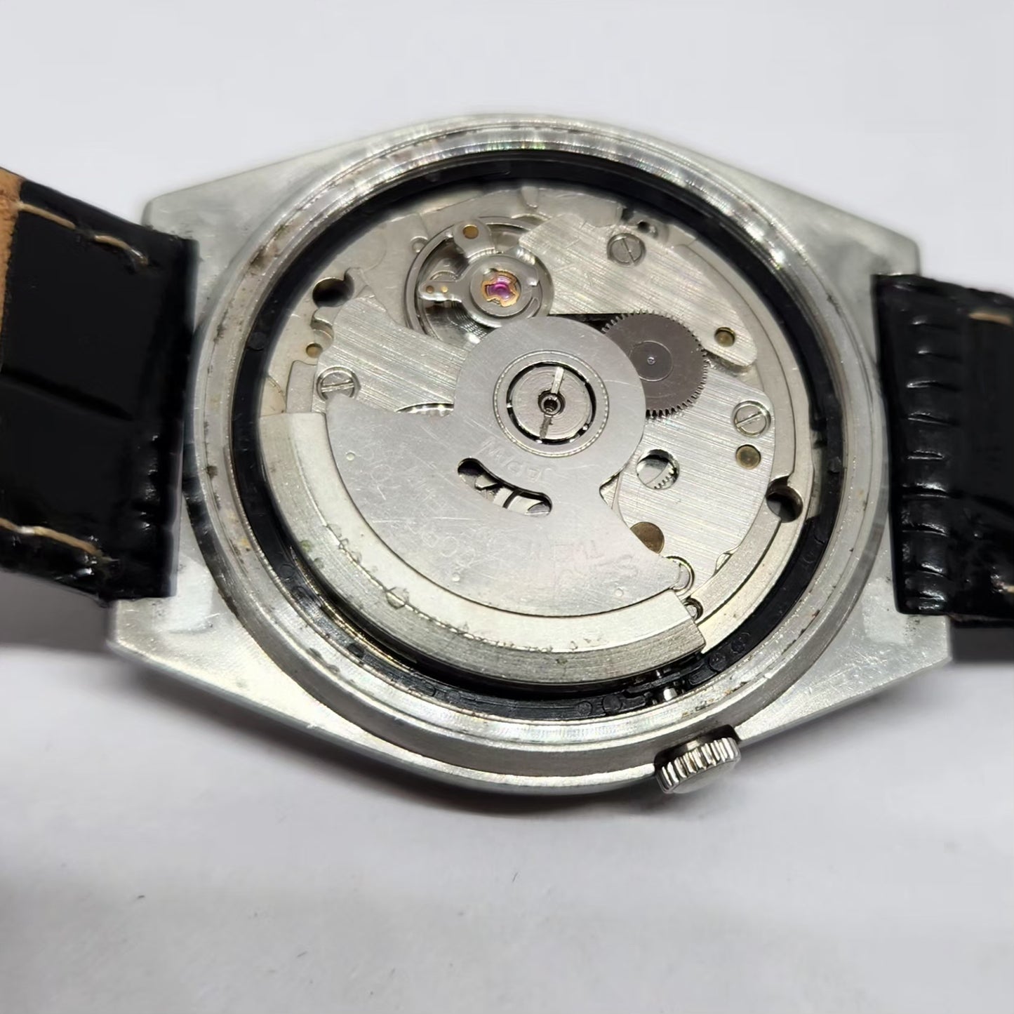 Vintage 1973 Original Seiko 5 Automatic 7019-8180 Black Face 21 Jewels Day-Date Japanese Men's Wrist Watch OG364