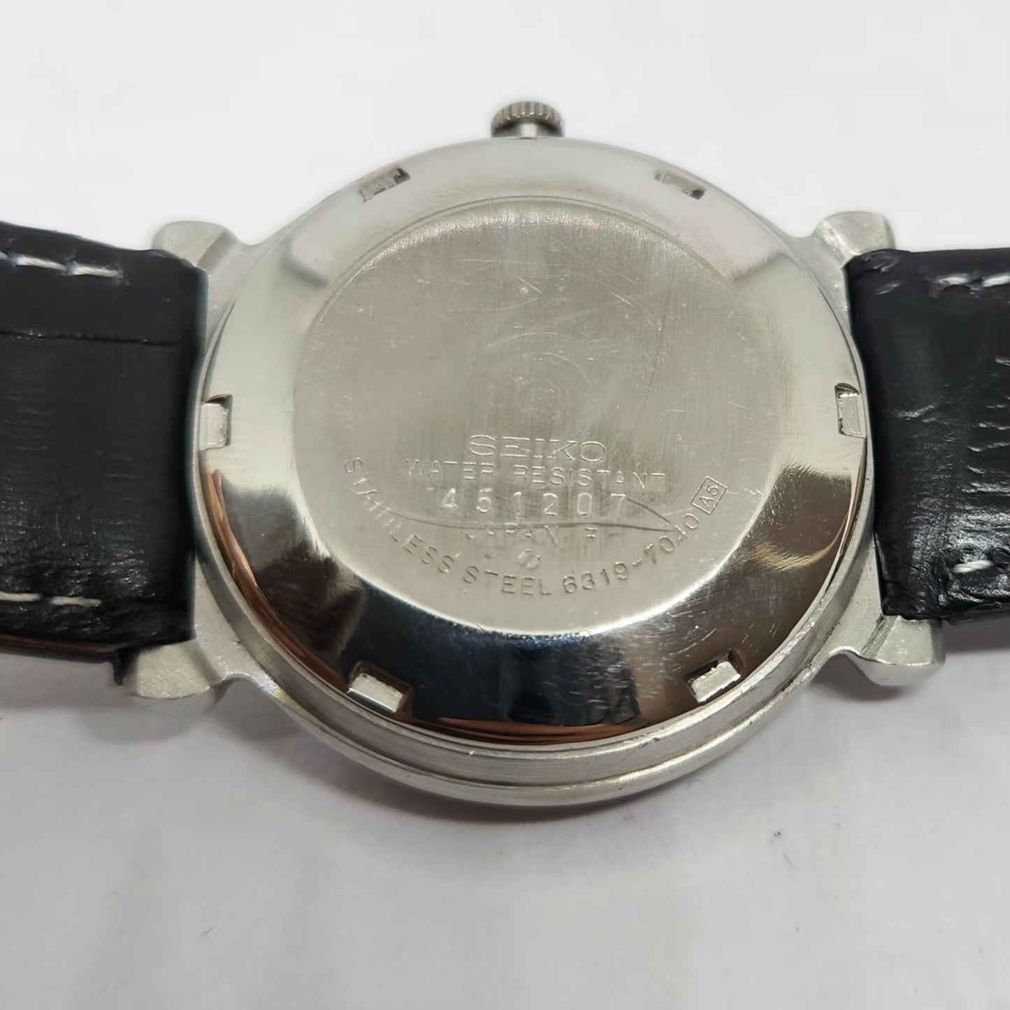 Vintage 1984 Original Seiko 5 Automatic 6319-7040 Black Face 21 Jewels Day-Date Japanese Men's Wrist Watch OG366