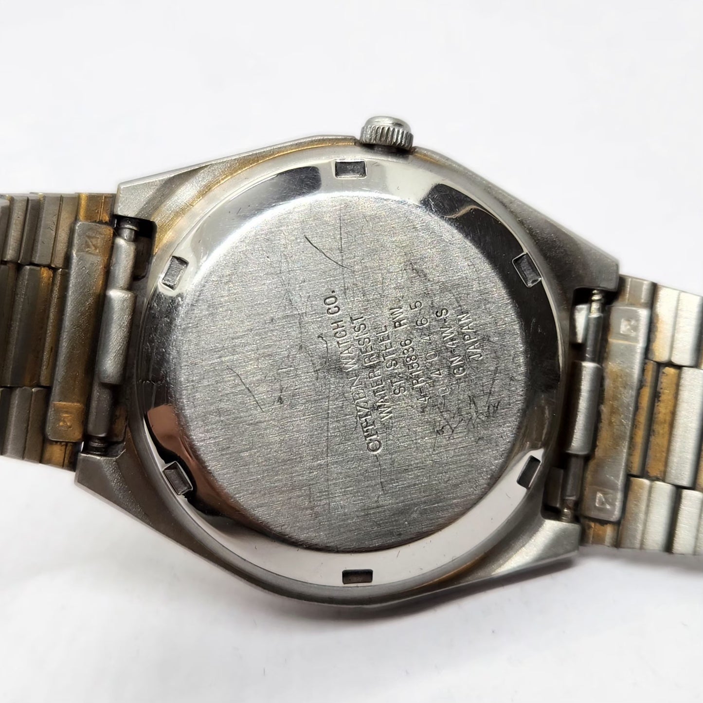 Vintage 1980 Original Citizen Automatic 8200 Black Face 36MM Case Day-Date Japanese Men's Wrist Watch CT01