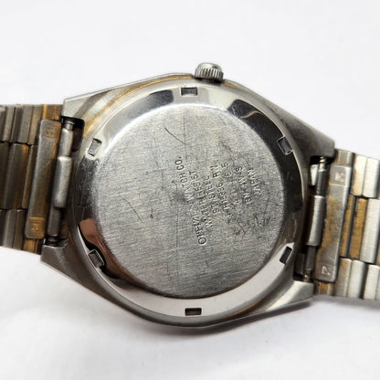 Vintage 1980 Original Citizen Automatic 8200 Black Face 36MM Case Day-Date Japanese Men's Wrist Watch CT01