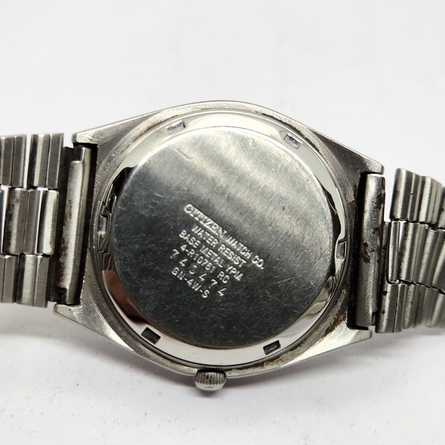 Vintage 1977 Original Citizen Automatic 8200 Grey Face 36MM Case Day-Date Japanese Men's Wrist Watch CT08