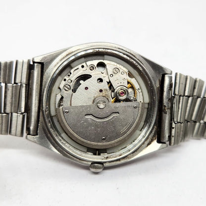 Vintage 1977 Original Citizen Automatic 8200 Grey Face 36MM Case Day-Date Japanese Men's Wrist Watch CT08