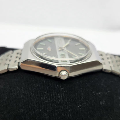 Vintage 1978 Original Citizen Automatic 8200 Silver Face 35MM Case Day-Date Japanese Men's Wrist Watch CT12
