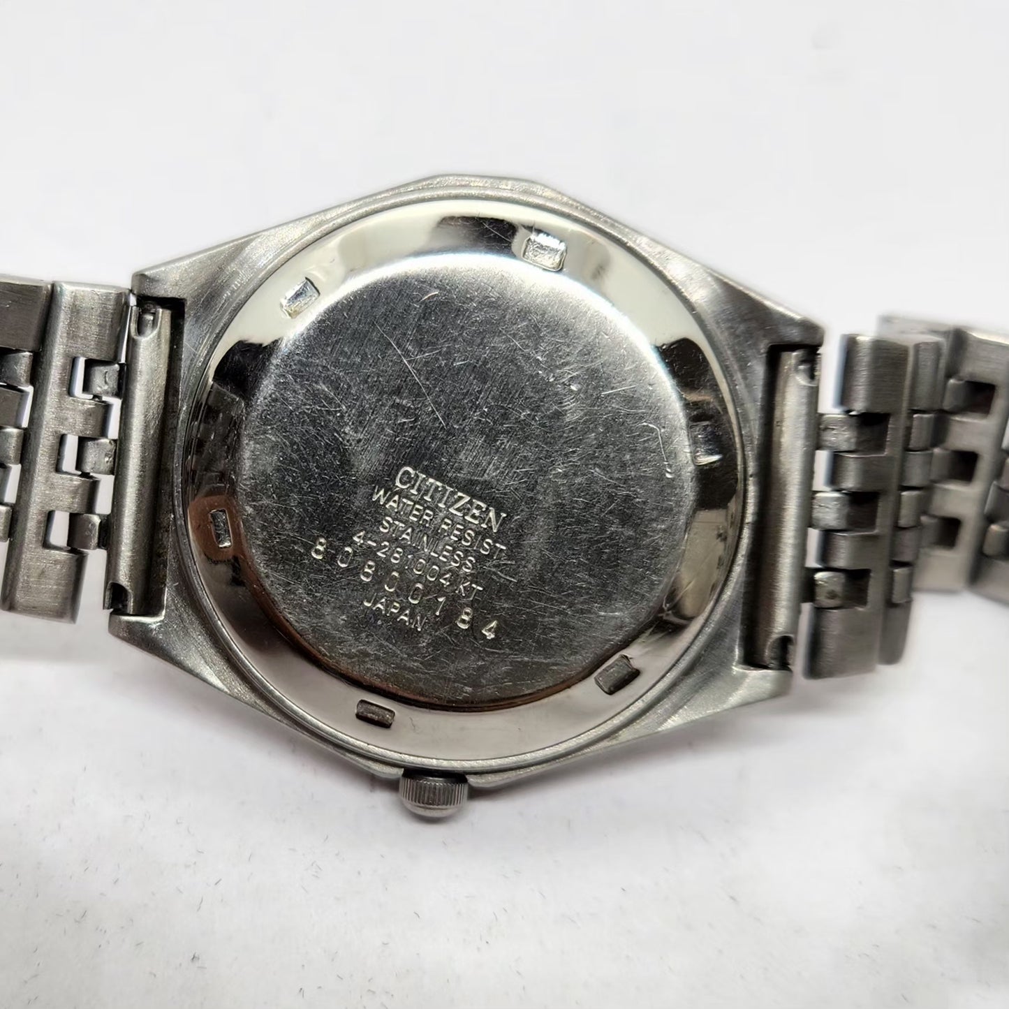Vintage 1978 Original Citizen Automatic 8200 Silver Face 35MM Case Day-Date Japanese Men's Wrist Watch CT12