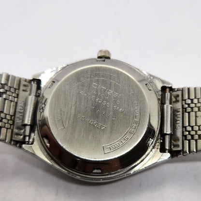 Vintage 1981 Citizen Automatic 8200 Black Face 35MM Case Date New Dial Men's Wrist Watch CT15