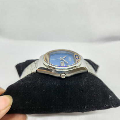 Vintage 1981 Original Citizen Automatic 8200 Blue Face 36mm Day-Date Japanese Men's Wrist Watch CT18