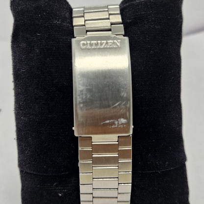 Vintage 1981 Original Citizen Automatic 8200 Blue Face 36mm Day-Date Japanese Men's Wrist Watch CT18