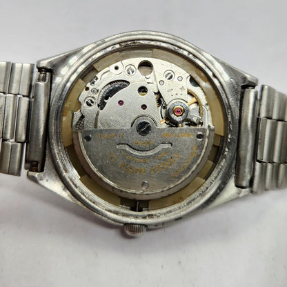 Vintage 1981 Original Citizen Automatic 8200 Blue Face 36mm Day-Date Japanese Men's Wrist Watch CT18