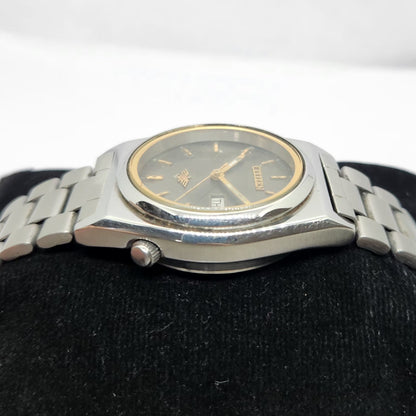 Vintage 1980 Original Citizen Automatic 8200 Grey Face 32MM Case Day-Date Japanese Men's Wrist Watch CT20
