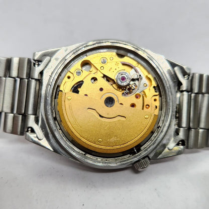 Vintage 1980 Original Citizen Automatic 8200 Grey Face 32MM Case Day-Date Japanese Men's Wrist Watch CT20