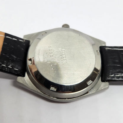 Vintage 1975 Original Citizen Automatic 8200 Black Face 36MM Case Day-Date Japanese Men's Wrist Watch CT28