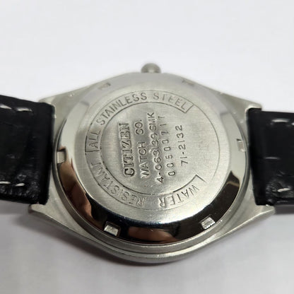 Vintage 1980 Original Citizen Automatic 8200 Black Face 36MM Case Day-Date Japanese Men's Wrist Watch CT32