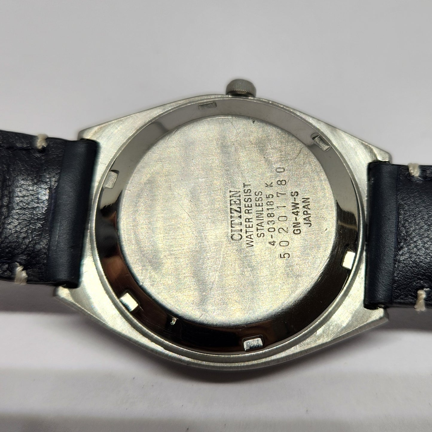 Vintage 1975 Original Citizen Automatic 8200 Blue Face 35MM Case Day-Date Japanese Men's Wrist Watch CT34