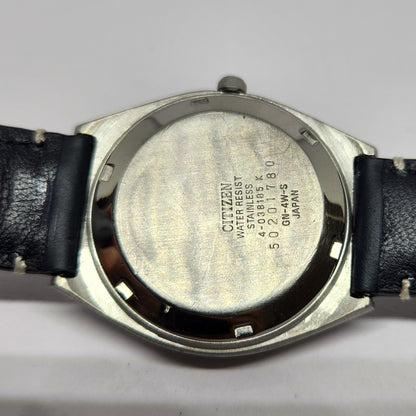 Vintage 1975 Original Citizen Automatic 8200 Blue Face 35MM Case Day-Date Japanese Men's Wrist Watch CT34