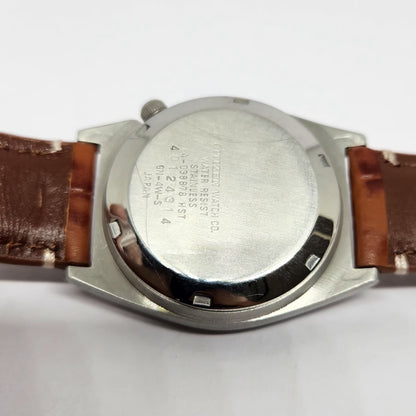 Vintage 1974 Original Citizen Automatic 8200 Gold Face 33MM Case Day-Date Japanese Men's Wrist Watch CT41