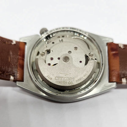 Vintage 1974 Original Citizen Automatic 8200 Gold Face 33MM Case Day-Date Japanese Men's Wrist Watch CT41