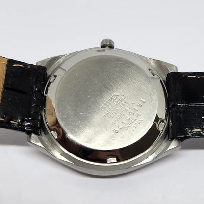 Vintage 1976 Original Citizen Automatic 8200 Black Face 35MM Case Day-Date Japanese Men's Wrist Watch CT45