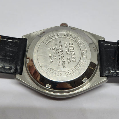 Vintage 1981 Original Citizen Automatic 8200 Black Face 36MM Case Day-Date Japanese Men's Wrist Watch CT46