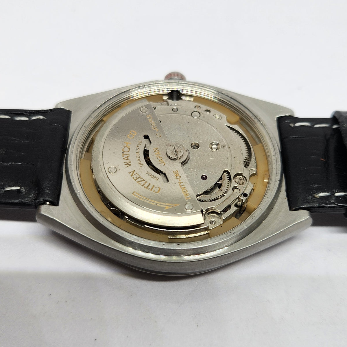Vintage 1981 Original Citizen Automatic 8200 Black Face 36MM Case Day-Date Japanese Men's Wrist Watch CT46