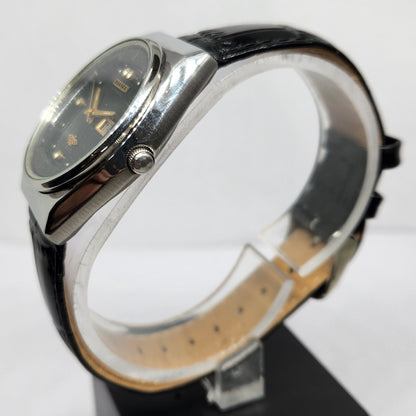 Vintage 1983 Original Citizen Automatic 8200 Black Face 36MM Case Day-Date Japanese Men's Wrist Watch CT47
