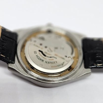 Vintage 1983 Original Citizen Automatic 8200 Black Face 36MM Case Day-Date Japanese Men's Wrist Watch CT47