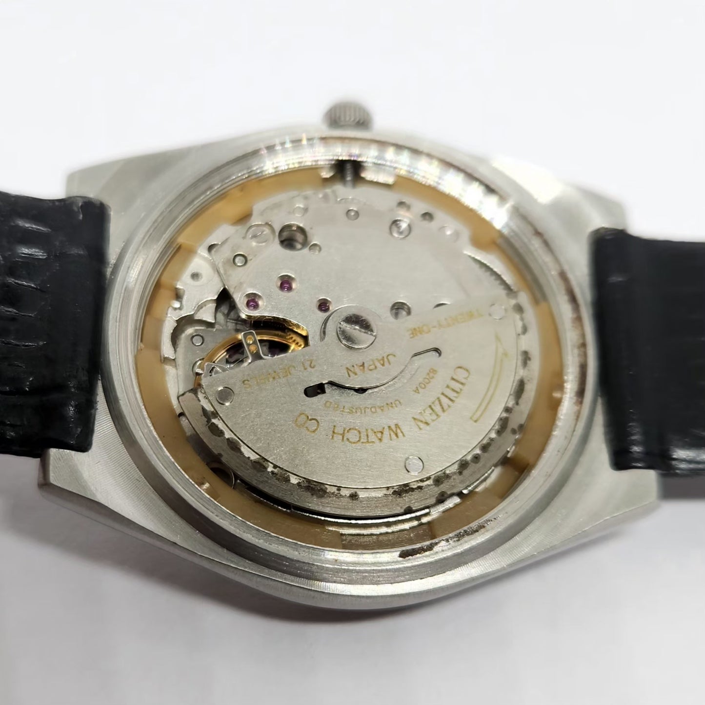 Vintage 1979 Original Citizen Automatic 8200 Silver Face 36MM Case Day-Date Japanese Men's Wrist Watch CT49