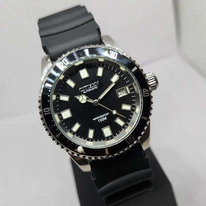 Vintage Mod Citizen 8200 Automatic Rotating Bazel Black Face 40MM Case Date Men's Wrist Watch CT53