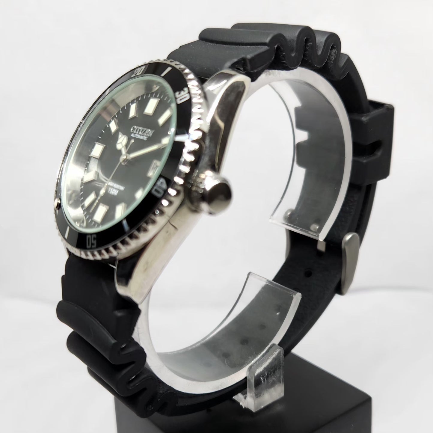 Vintage Mod Citizen 8200 Automatic Rotating Bazel Black Face 40MM Case Date Men's Wrist Watch CT53