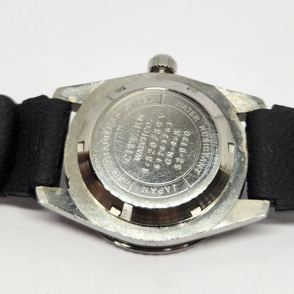 Vintage Mod Citizen 8200 Automatic Rotating Bazel Black Face 40MM Case Date Men's Wrist Watch CT53