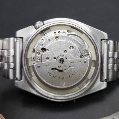 Vintage 1976 Original Citizen Automatic 8200 Black Face 35MM case Day-Date Japanese Men's Wrist Watch CT56