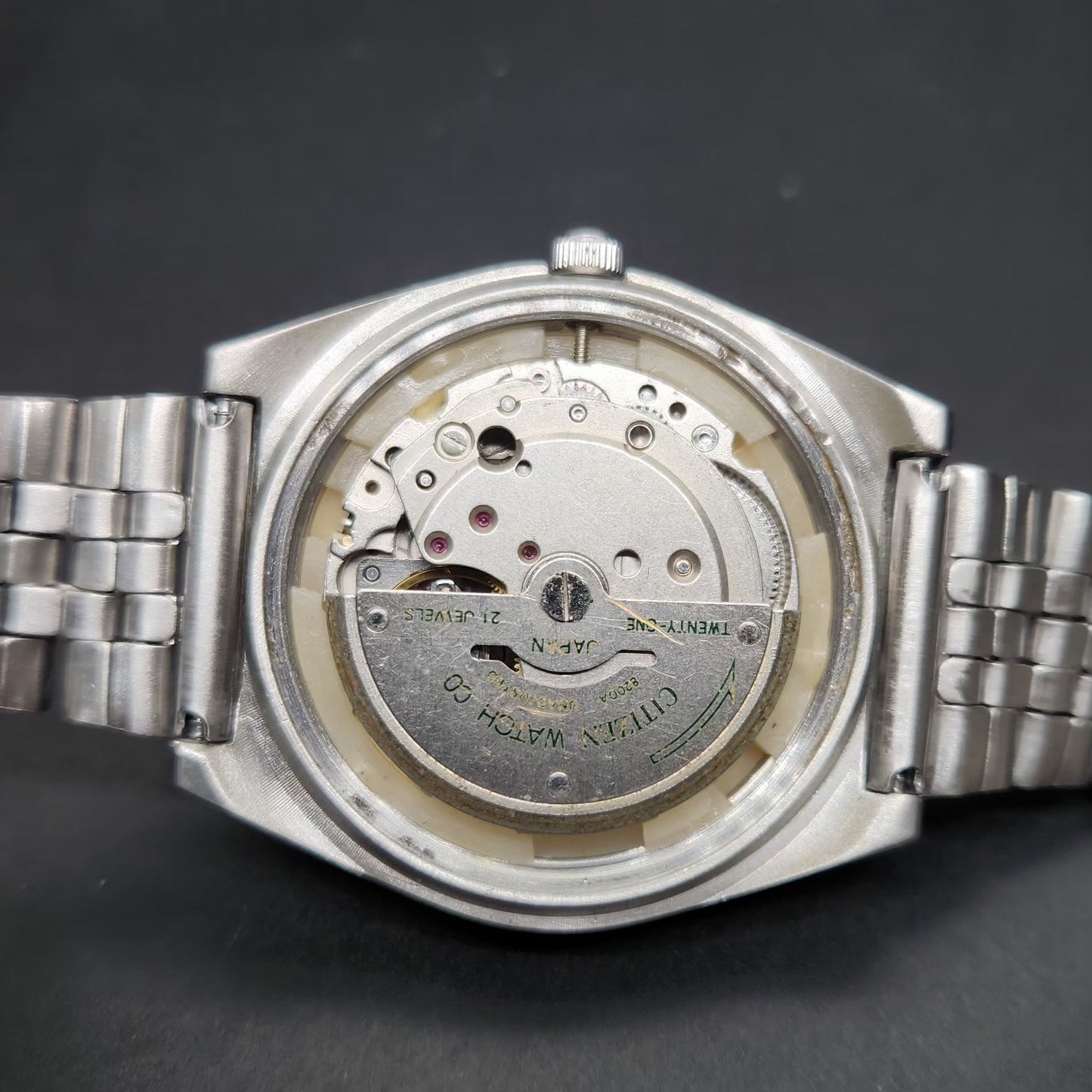 Vintage 1983 Original Citizen Automatic 8200 Gold Face 36MM case Day-Date Japanese Men's Wrist Watch CT62