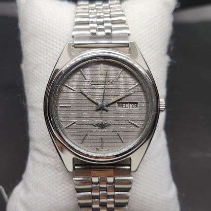 Vintage 1976 Original Citizen Automatic 8200 Grey Face 37MM case Day-Date Japanese Men's Wrist Watch CT65